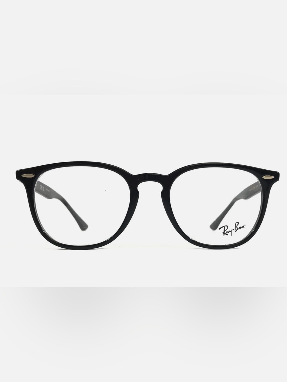 Ray-Ban RB 7159 Shiny Black  Eyeglasses w/Square Frames, Case, Solution & Cloths
